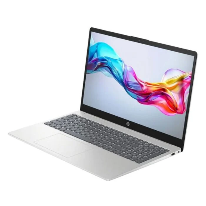 HP 15 FD0458NIA - Alder Lake - 12th Gen Core i7 1255U Processor 8-GB 512-GB SSD Intel Iris Xe Graphics 15.6" Full HD 1080p 250nits MicroEdge Display Backlit KB (Natural Silver, NEW) - Image 2
